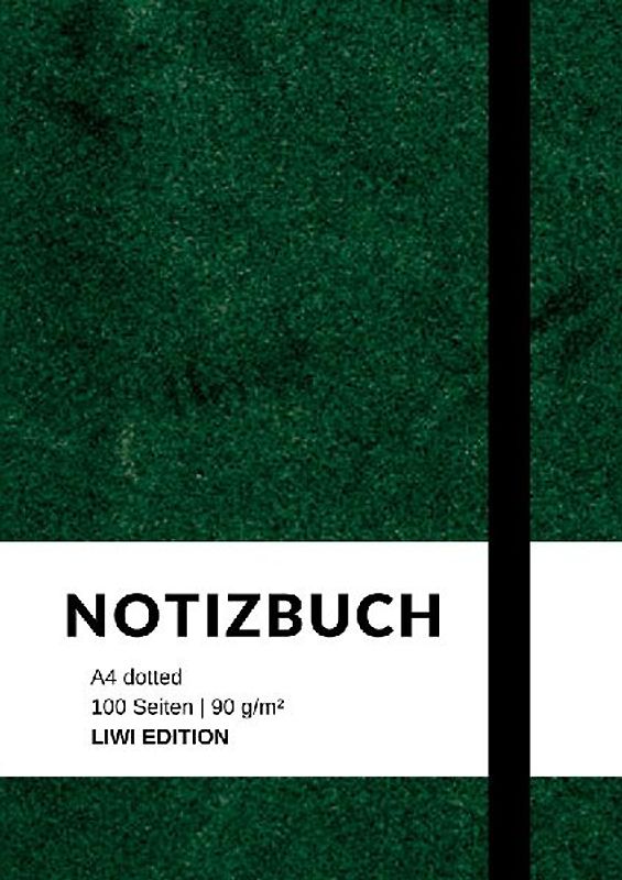 Notizbuch A4 dotted - 100 Seiten Soft Cover - grün - FSC Papier