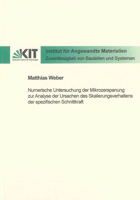 Numerische Untersuchung der Mikrozerspanung zur Analyse der Ursachen des Skalierungsverhaltens der spezifischen Schnittkraft