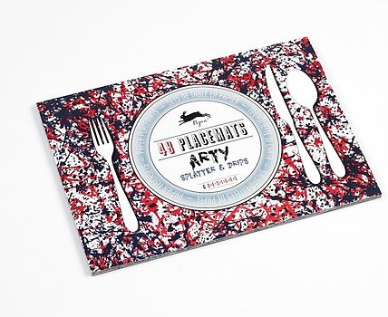 Arty Splatter & Drips. Placemat Pad