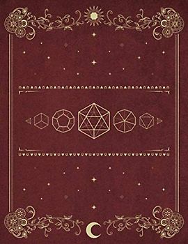 RPG Journal: Mixed Paper: Ruled, Blank: Role Playing Game Notebook: For Maps, Notes, Character Backstory: Royal Red Cover Design Art Deco Dice