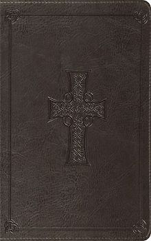 ESV Thinline Bible, Red Letter (Trutone, Charcoal, Celtic Cross Design)