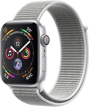 Apple Watch Series 4 44 mm boîtier en aluminium argent avec Boucle Sport coquillage [Wifi]