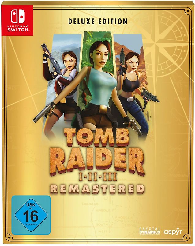 Tomb Raider 1-3 Remastered Starring Lara Croft [Deluxe Edition, Steelbook, Musik-CD] Nintendo Switch