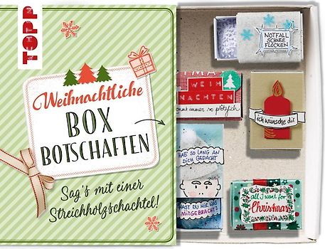 Weihnachtliche Boxbotschaften. Sag’s mit einer Streichholzschachtel