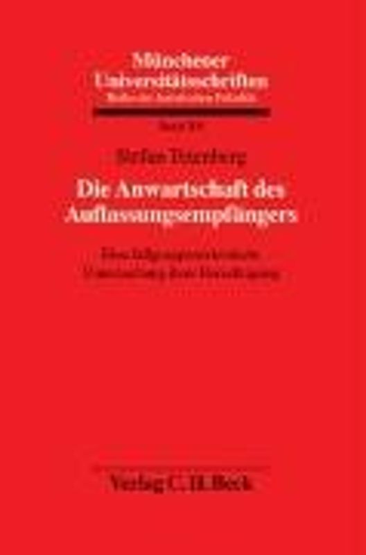 Die Anwartschaft des Auflassungsempfängers