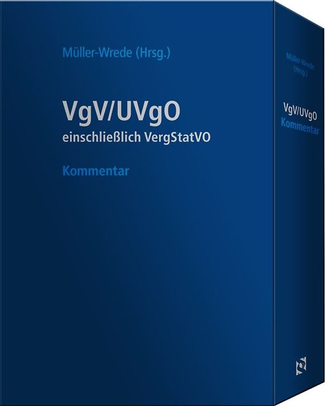 VgV / UVgO - Kommentar (Schmuckausgabe in Lederoptik im Schuber)