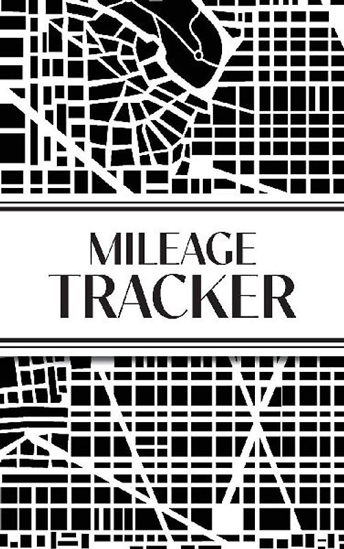 Mileage Tracker (Urban Map Black and White)