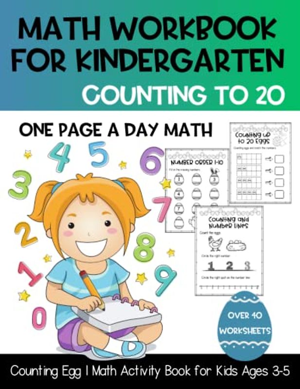 Math Workbook for Kindergarten: Counting Egg l Counting Books for Kids l Ages 3 to 5 l Preschoolers l Kindergarten l Homeschool (Counting Books)