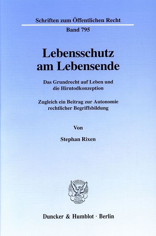 Lebensschutz am Lebensende.