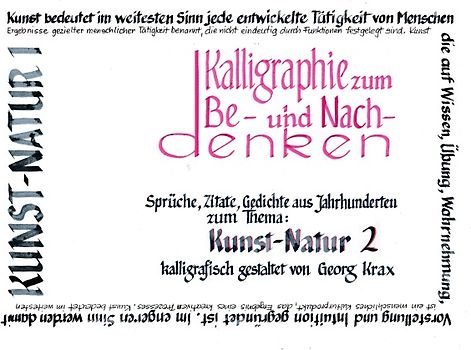 Kalligraphie / Kunst-Natur 2