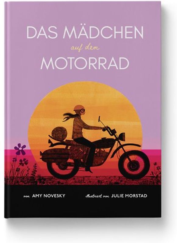 Das Mädchen auf dem Motorrad
