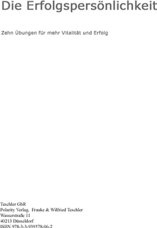 Der Weg zum Erfolgsmenschen