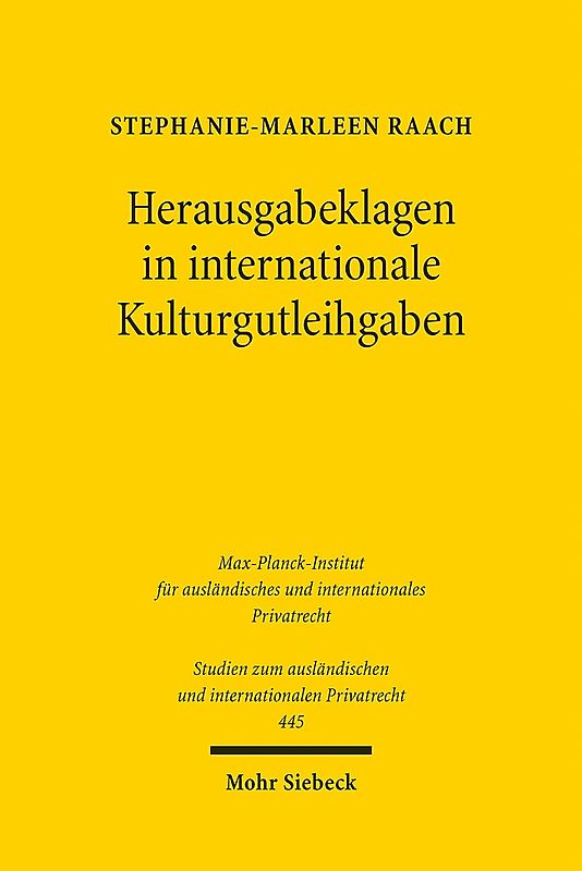 Herausgabeklagen in internationale Kulturgutleihgaben