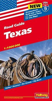 Texas Strassenkarte 1:1 Mio., Road Guide Nr. 9