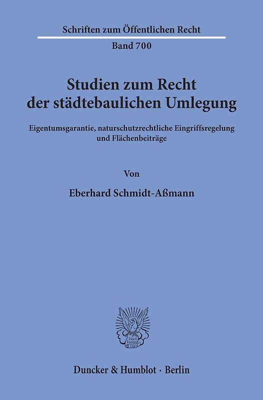 Studien zum Recht der städtebaulichen Umlegung.