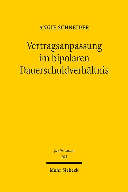 Vertragsanpassung im bipolaren Dauerschuldverhältnis