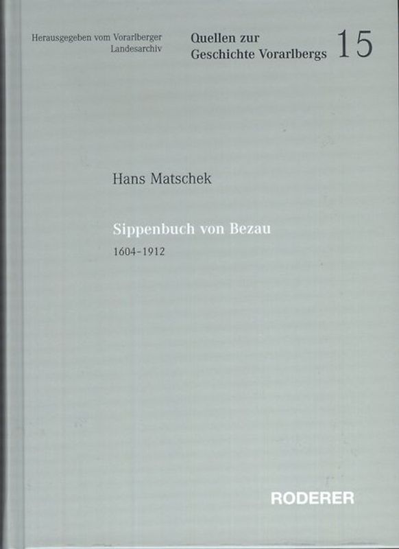 Sippenbuch von Bezau