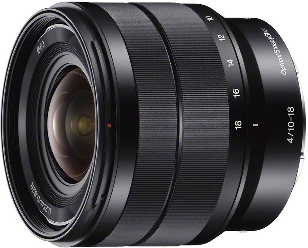 Sony E 10-18 mm F4.0 62 mm Objectif (adapté à Sony E-mount) noir