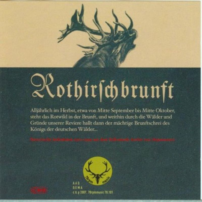 Various - Rothirschbrunft-die Welt der Jagd (Hist.Aufnahmen)