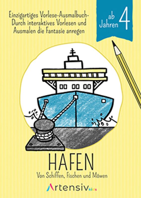 Hafen - Malbuch ab 5 Jahren