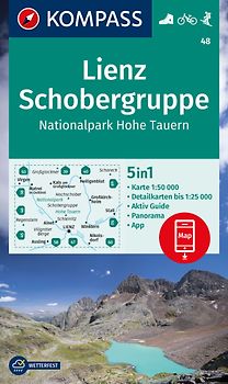 KOMPASS Wanderkarte 48 Lienz, Schobergruppe, Nationalpark Hohe Tauern 1:50.000