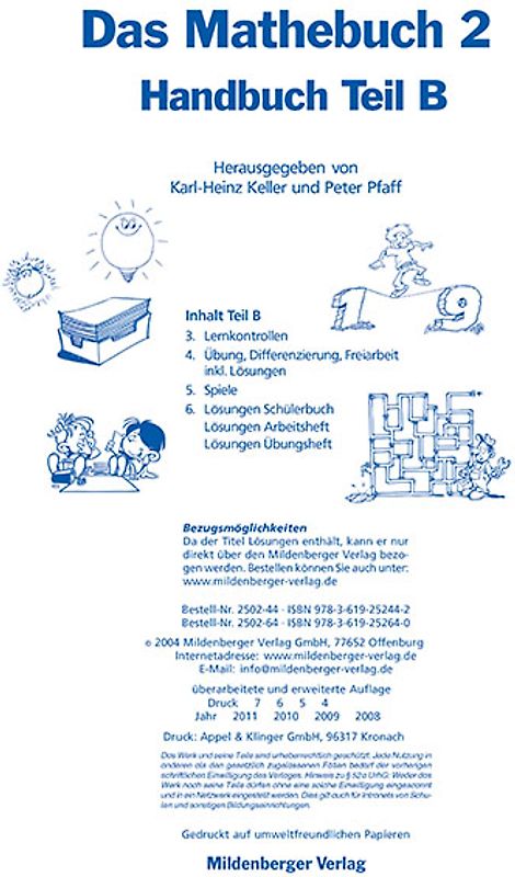 Das Mathebuch 2, Handbuch Teil B, 60er Ausgabe