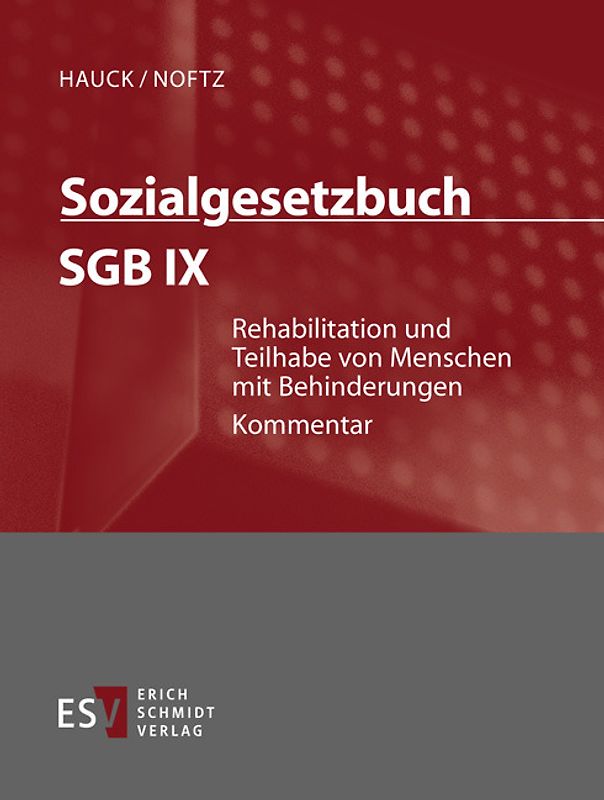 Sozialgesetzbuch (SGB) – Gesamtkommentar / Sozialgesetzbuch (SGB) IX: Rehabilitation und Teilhabe von Menschen mit Behinderungen - Einzelbezug
