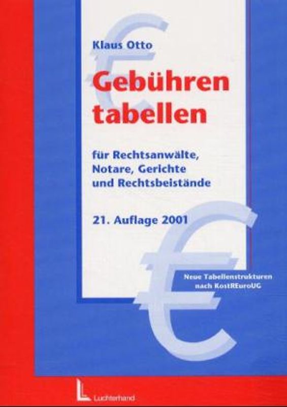 Gebührentabellen