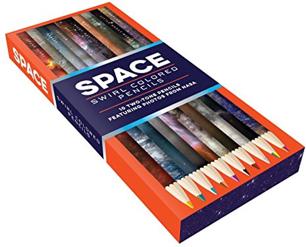 Space Swirl Colored Pencils: 10 Two-Tone Pencils Featuring Photos from NASA