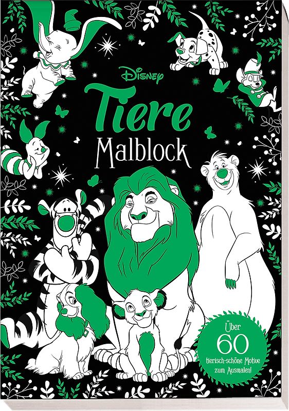 Disney Tiere: Malblock: über 60 tierisch-schöne Motive zum Ausmalen!