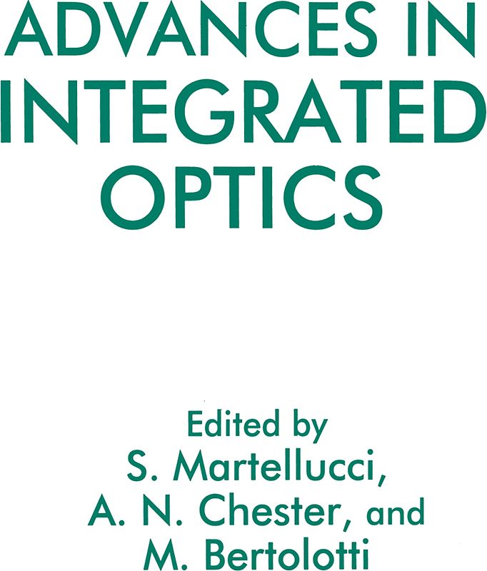 Advances in Integrated Optics