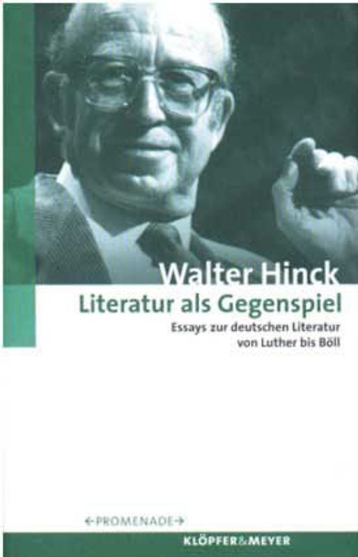 Literatur als Gegenspiel.