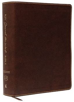 KJV, Journal the Word Bible, Large Print, Bonded Leather, Brown, Red Letter Edition