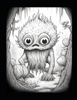 Creepy Monsters: Lovely Greyscale images (Adorable, Cute Baby Series)