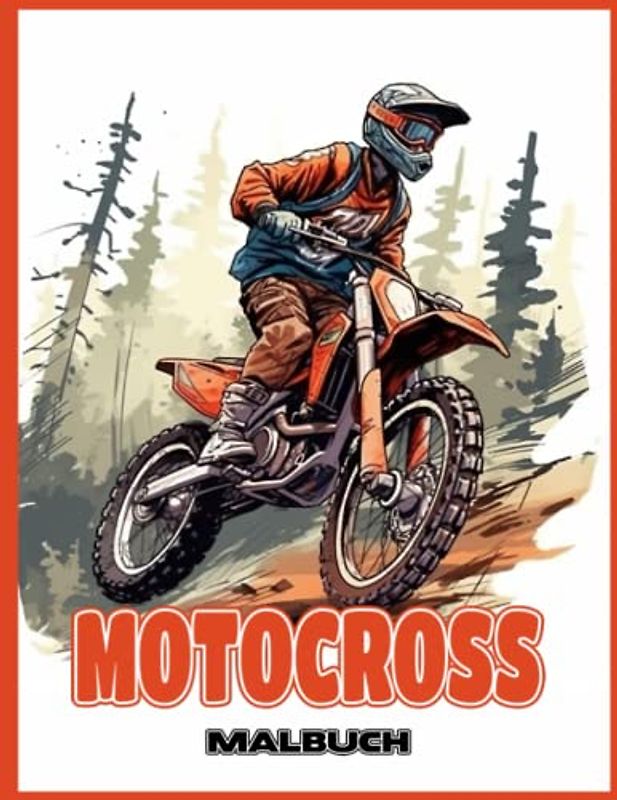 Motocross Malbuch: Ausmalbilder Motocross | Malvorlagen Motocross | Motorsport-Malbuch