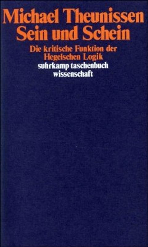 Sein und Schein - Michael Theunissen