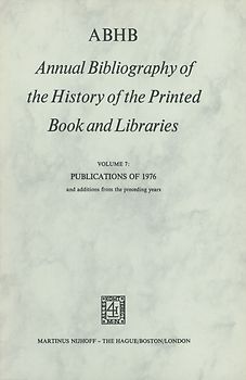 ABHB Annual Bibliography of the History of the Printed Book and Libraries