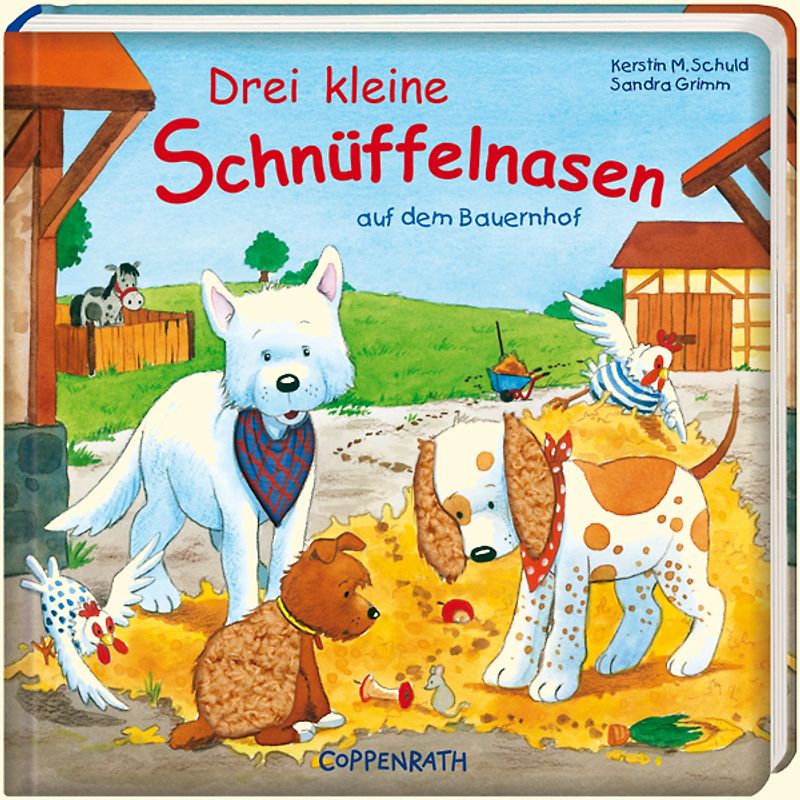 Drei kleine Schnüffelnasen auf dem Bauernhof