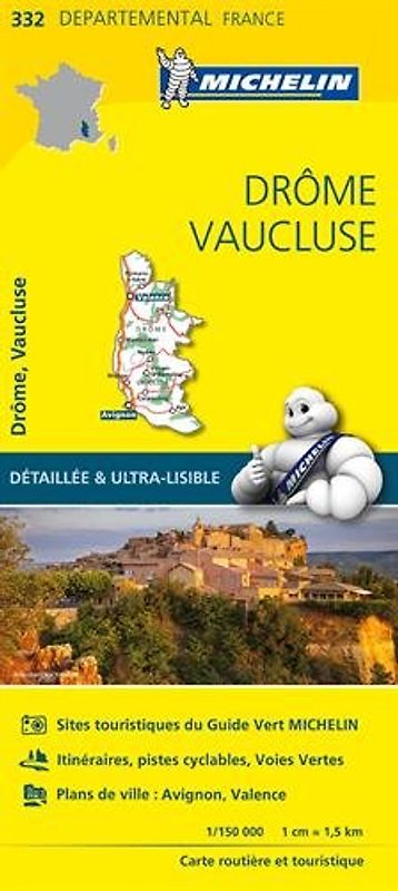 Carte Drôme, Vaucluse Michelin