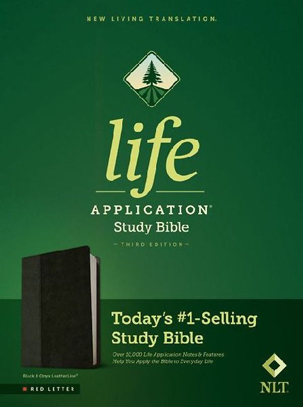 NLT Life Application Study Bible, Third Edition (Leatherlike, Black/Onyx, Red Letter)
