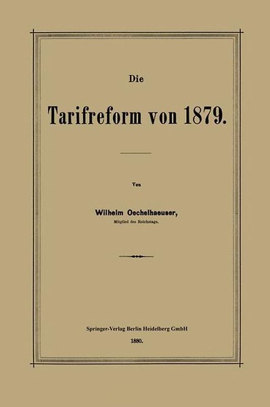 Die Tarifreform von 1879