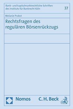 Rechtsfragen des regulären Börsenrückzugs