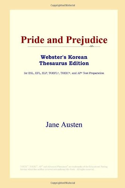 Pride and Prejudice (Webster's Korean Thesaurus Edition)