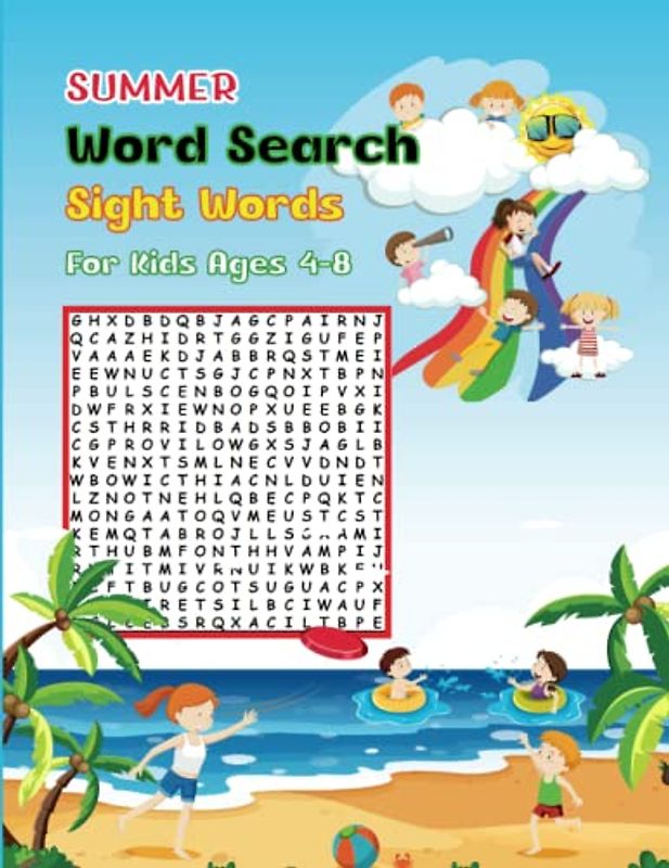 Word Search for Kids Ages 4-8 Sight Words For Kids: Motivational Word Search Puzzle Book For Kids To Build Vocabulary, Have Fun & Be Inspired