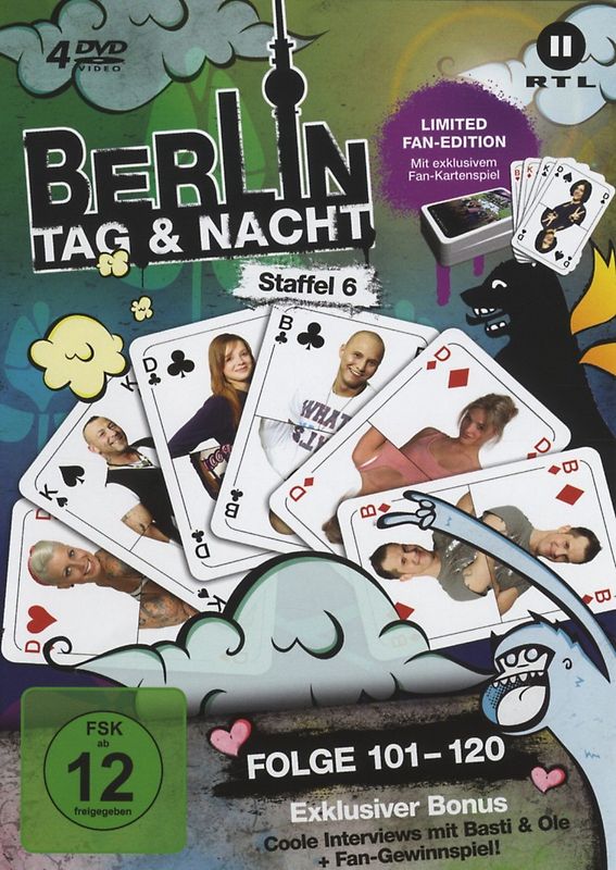 Berlin - Tag & Nacht: Staffel 6 - Folge 101-120 [4 DVDs, Limited Fan Edition inkl. Fan-Kartenspiel] DVD
