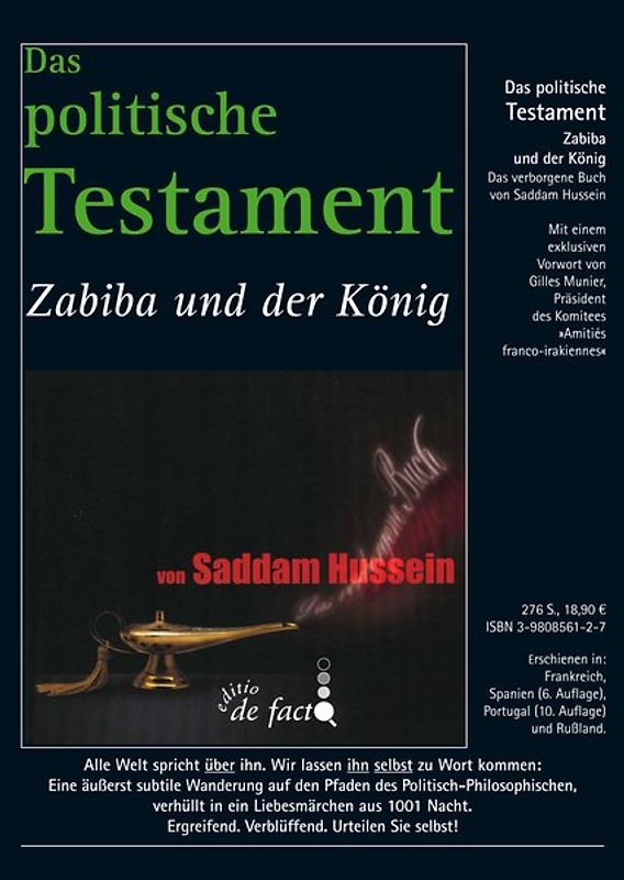 Saddam Hussein: Das politische Testament