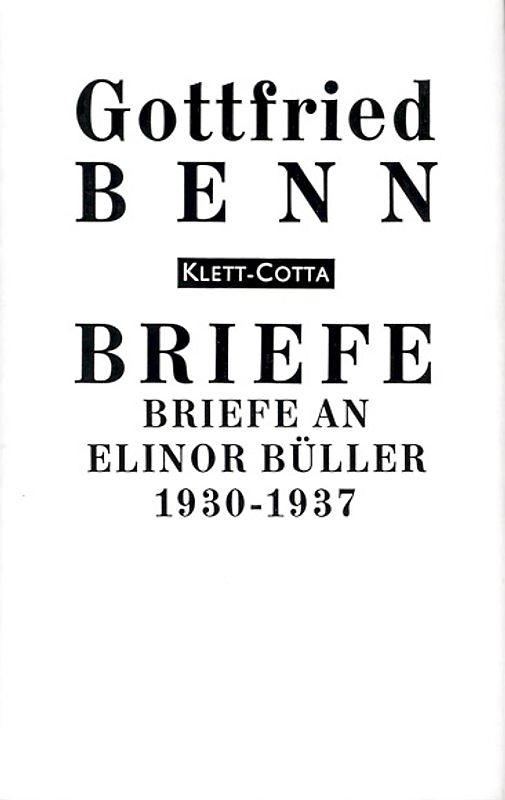 Briefe an Elinor Büller-Klinkowström 1930-1937 (Briefe)