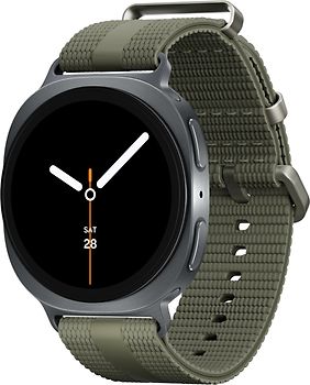 Samsung Galaxy Watch8 40 mm Boîtier aluminium graphite sur Sport Chic S/M kaki [Wi-Fi]