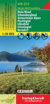 WK 012 Hohe Wand - Schneebergland - Gutensteiner Alpen - Piestingtal - Lilienfeld - Triestingtal - Berndorf, Wanderkarte 1:50.000