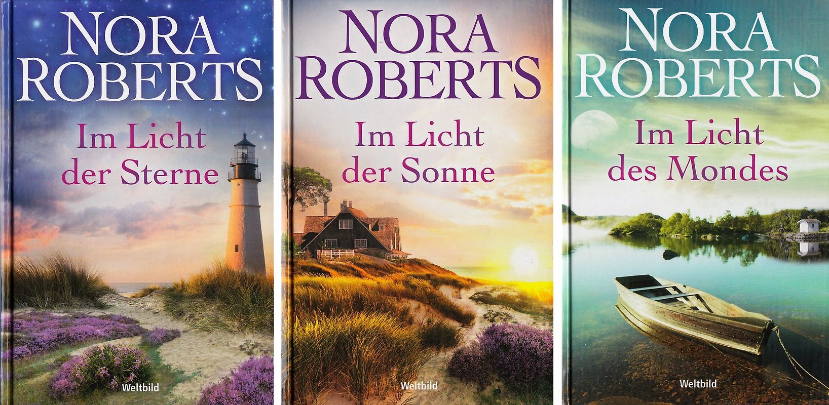 Insel-Trilogie: Im Licht der Sterne / Im Licht der Sonne / Im Licht des Mondes - Nora Roberts [3 Bände, Gebundene Ausgabe, Weltbild]